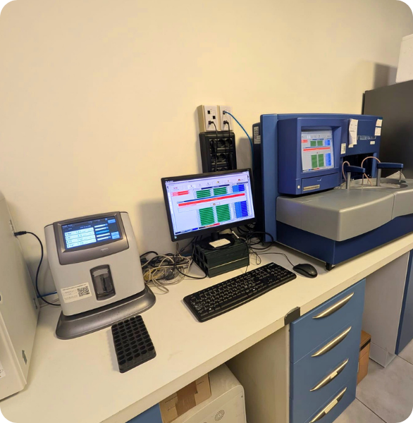 esami diagnostici interni Laboratorio analisi interno veterinario con strumenti per esami ematologici e biochimici